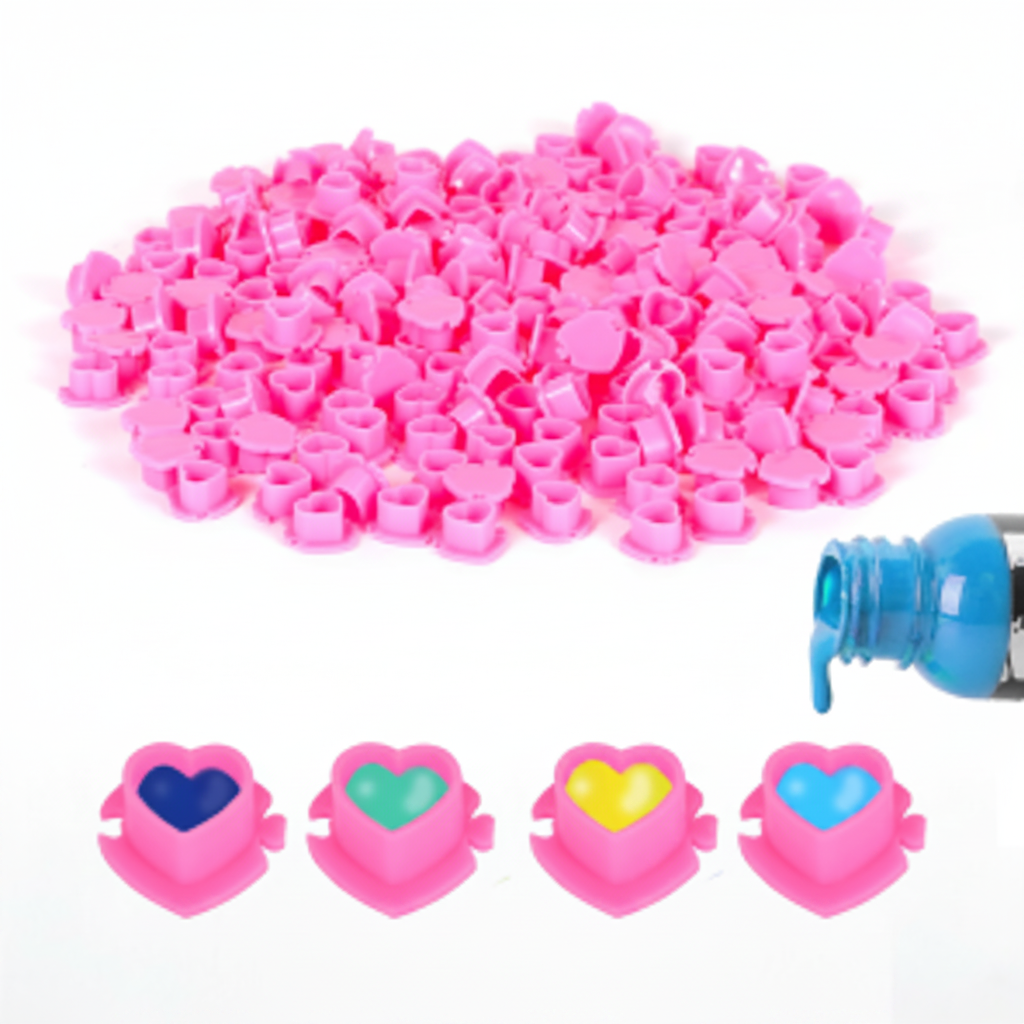 Heart shaped ink cups