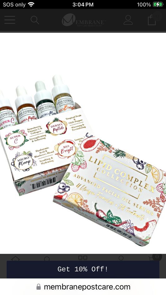 Lipid Complex Mini Collection Box Set - 4 Unique Oils - 24 Treatments